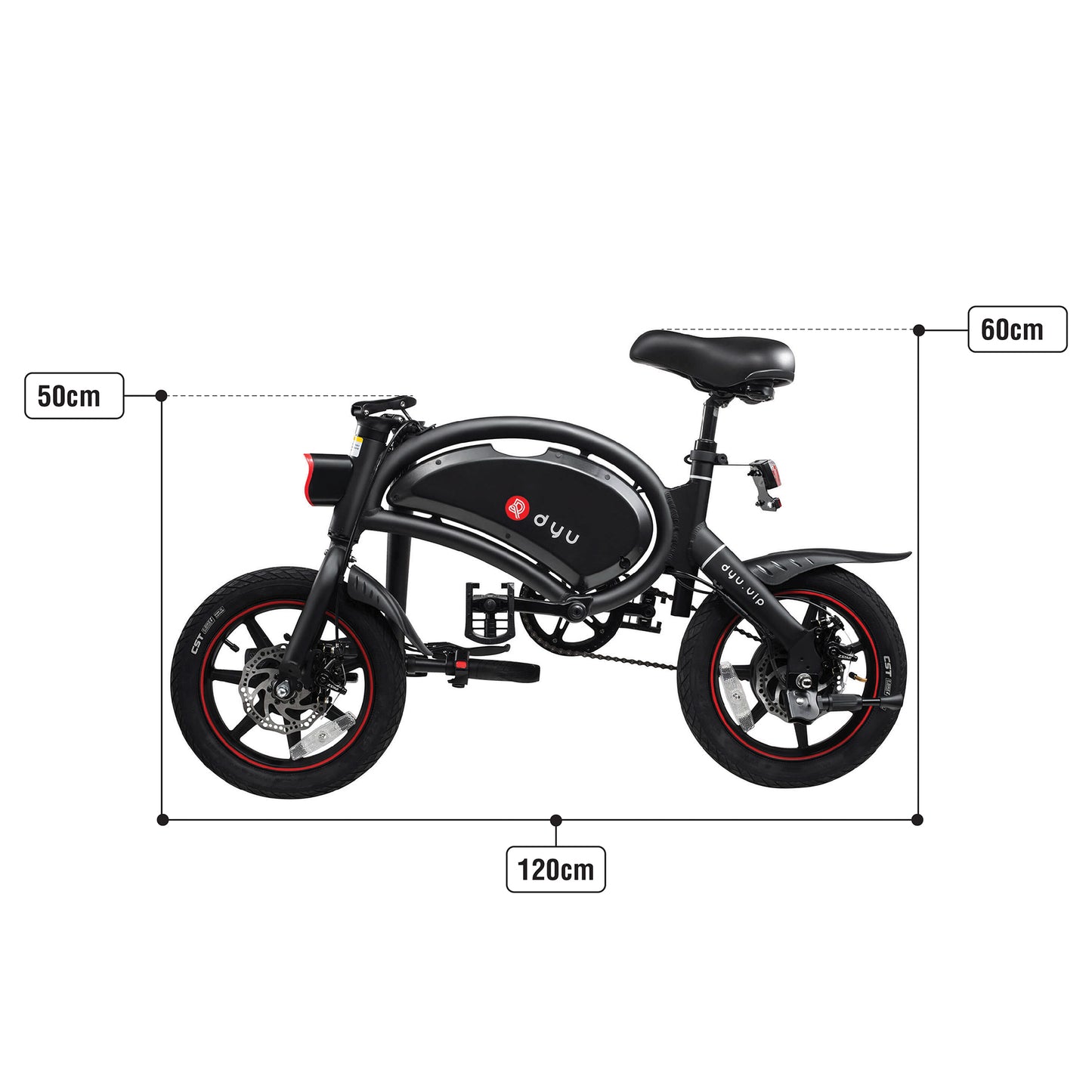 Bicicleta electrica DYU D3F , pliabila cu motor de 36V 250W , baterie de 10 ah , cu autonomie asistata de pana la 50 km !